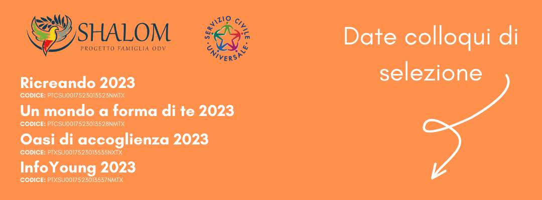 Date di Selezioni Servizio Civile Universale per i candidati che hanno presentato la domanda durante il periodo di proroga dall’11 al 14 marzo 2024